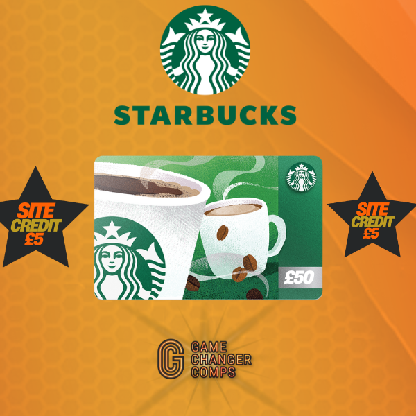 £50 Starbucks voucher plus Instant Wins for 50P