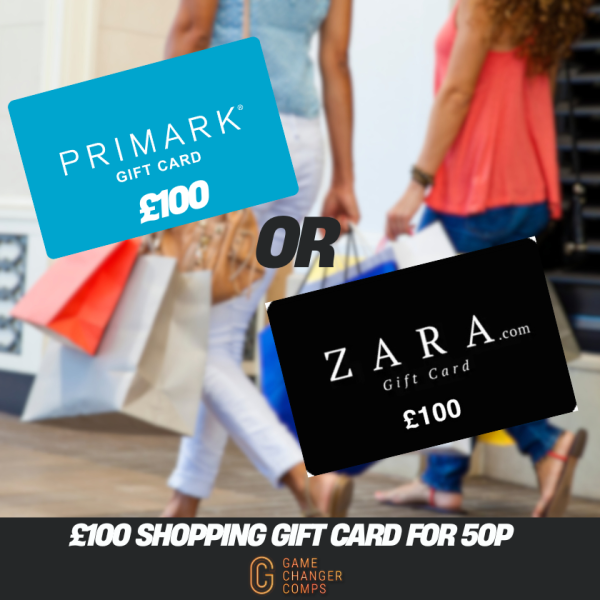 £100 Gift Card for Primark or Zara for 50p