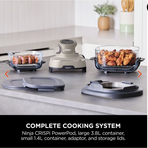 Ninja CRISPi 4-in-1 Portable Glass Air Fryer - Stone