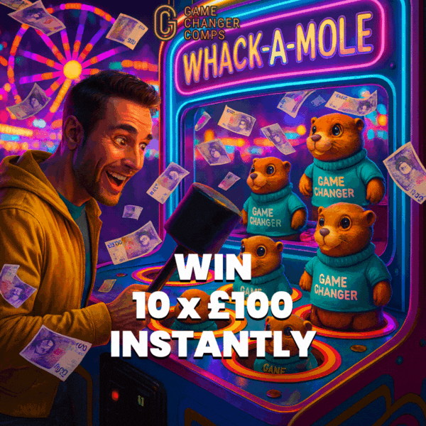10p WHACK A MOLE - £1000 INSTANT WINS + £100 END PRIZE
