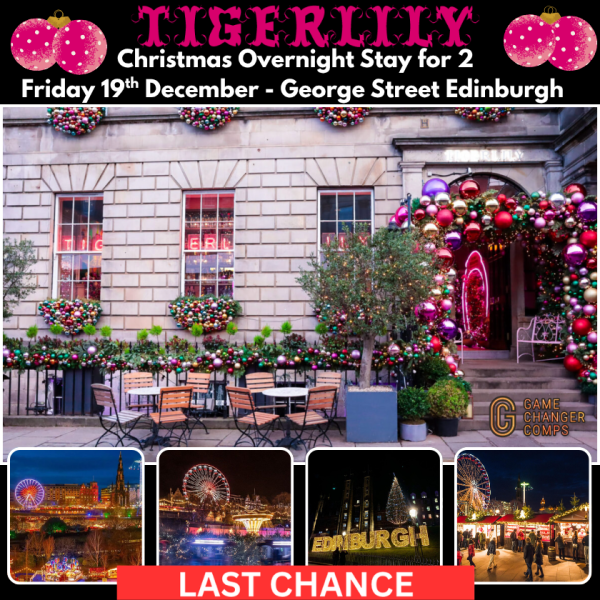 Tigerlily Edinburgh Christmas Overnight stay for 2