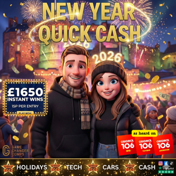 New Year Quick Cash £1650 Instant Wins
